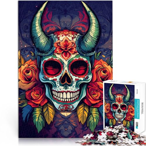 Bunte Totenkopfkunst Puzzle 2000 Teile für Erwachsene Pädagogisches Spielzeug zum Stressabbau Heimdekoration Spielzeug 70x100cm Bunte Totenkopfkunst Puzzle 2000 Teile für Erwachsene Pädagogisches Spielzeug zum Stressabbau Heimdekoration Spielzeug 70x100cm von SYUNFEI
