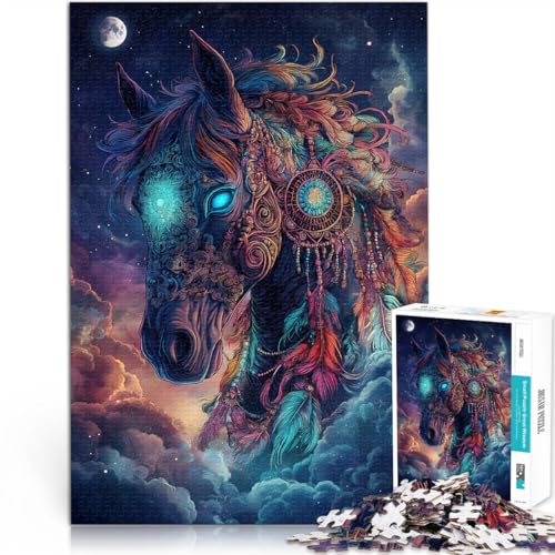 Fantasiepferd 1000 Teenager-Teile-Puzzle Gehirnintelligenz-Herausforderung süchtig machendes Spielzeug für Heimdekoration 38x26cm Fantasiepferd 1000 Teenager-Teile-Puzzle Gehirnintelligenz-Herausforderung süchtig machendes Spielzeug für Heimdekoration 38x26cm von SYUNFEI