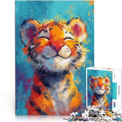 Glückseliges Tigerjunges 1000-Teile-Puzzle für Teenager Pädagogisches Spielzeug zum Stressabbau Geburtstagsgeschenke 38x26cm Glückseliges Tigerjunges 1000-Teile-Puzzle für Teenager Pädagogisches Spielzeug zum Stressabbau Geburtstagsgeschenke 38x26cm von SYUNFEI