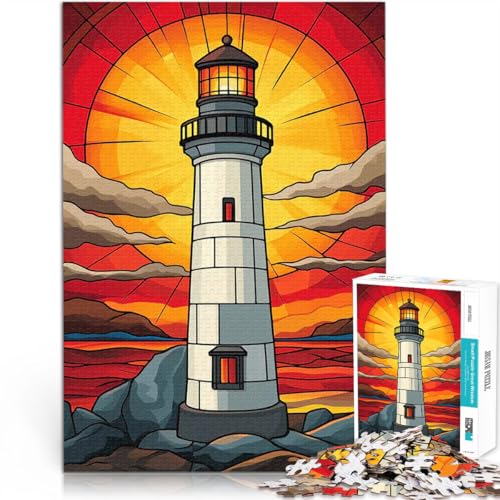 Leuchtturm Sonnenuntergang Puzzle für Teenager 1000 Teile Lernspiel-Herausforderungsspielzeug Heimdekoration Spielzeug 38x26cm Leuchtturm Sonnenuntergang Puzzle für Teenager 1000 Teile Lernspiel-Herausforderungsspielzeug Heimdekoration Spielzeug 38x26cm von SYUNFEI