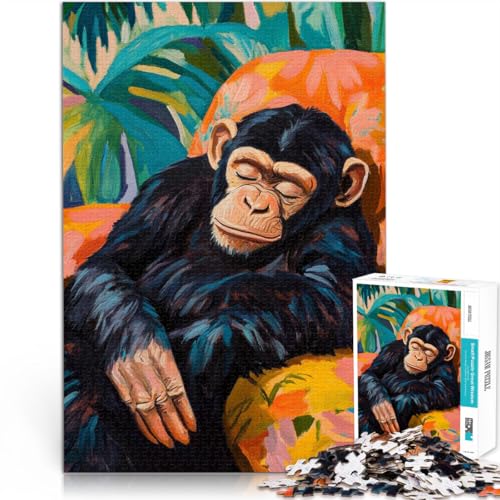 Nickerchen der Schimpansen Puzzle 1000 Teile für Erwachsene Pädagogisches Spielzeug zum Stressabbau EIN Kunstwerk 38x26cm Nickerchen der Schimpansen Puzzle 1000 Teile für Erwachsene Pädagogisches Spielzeug zum Stressabbau EIN Kunstwerk 38x26cm von SYUNFEI