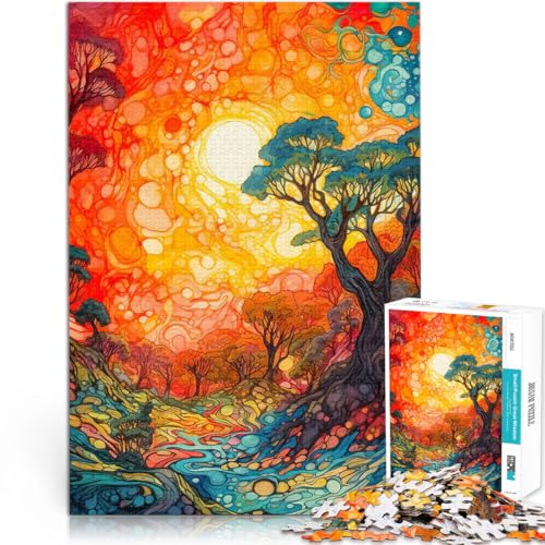Psychedelische Landschaft 1000 Teenager-Teile-Puzzle Trainieren Sie Ihr Gehirn und Ihre Hände Heimdekoration Spielzeug 38x26cm Psychedelische Landschaft 1000 Teenager-Teile-Puzzle Trainieren Sie Ihr Gehirn und Ihre Hände Heimdekoration Spielzeug 38x26cm von SYUNFEI