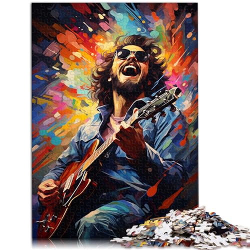 Puzzle, Bunte Psychedelia der Pop-Art-Musik, 1000 Puzzles für Erwachsene, Holzpuzzle, lustiges Familienpuzzle von Challenging Game Gifts (50 x 75 cm) von SYUNFEI