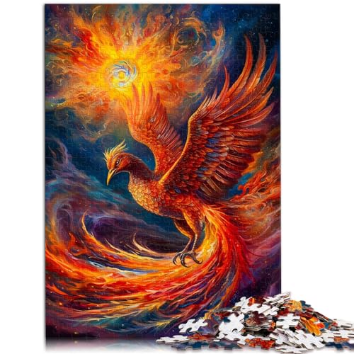 Puzzle, Lernspiele, Abstrakter Phönix, Erwachsene, 1000 Teile, Puzzle aus Holz, Entspannungspuzzle, Spiele, Wanddekoration, einzigartige Geburtstags (50 x 75 cm) von SYUNFEI