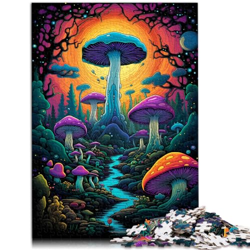 Puzzle, Lernspiele, Bunte Pilze, Puzzle für Erwachsene, 1000 Teile, Holzpuzzle, Lernspiele, Heim-Lernspiele, DIY-Spielzeug (50 x 75 cm) von SYUNFEI