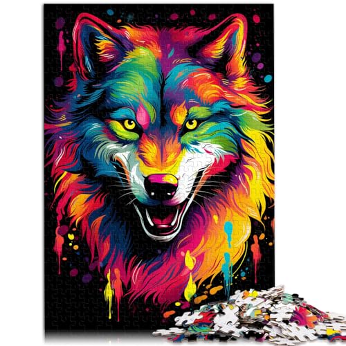 Puzzle, Lernspiele, Straßenpuzzle, bunter Wolf, 1000 Teile, Holzpuzzle für Sommerliebhaber, anspruchsvolles, schwieriges Puzzle (50 x 75 cm) von SYUNFEI