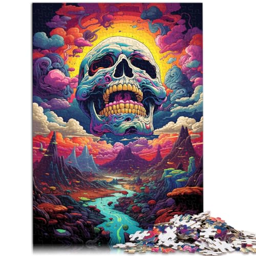 Puzzle „Skelett auf Buntem Himmel“, 1000 Teile, Holzpuzzle, Familienspaß-Puzzle von Toys Puzzles, Lernspiele, Stressabbau-Puzzles (50 x 75 cm) von SYUNFEI