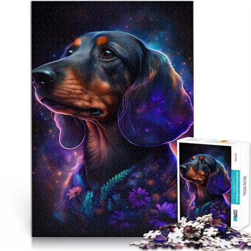 Puzzle 1000 Teile für Erwachsene, Weltraumtier-Dackel, Lernspiele, 50x75 cm, tolles Geschenk für Spiele für Teenager ab 14 Jahren von SYUNFEI