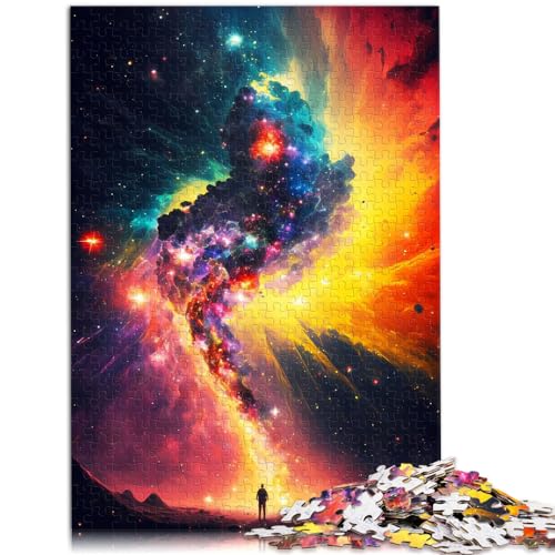 Puzzle Colors of Space, 500 Teile, Puzzle für Erwachsene, Holzpuzzle, lustiges Puzzle, Familienspiel zum Stressabbau, schwieriges Herausforderungspuzzle (38 x 52 cm) von SYUNFEI