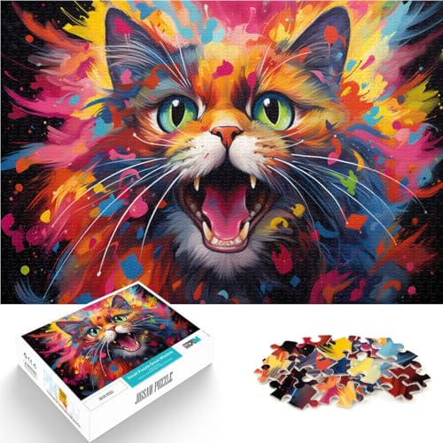 Puzzle Erwachsene, Gekritzel-Katzenkunst Erwachsene, 2000 Teile, 27.56 in x39.37 in, Graukartenpuzzle, geeignet Erwachsene und Kinder über 14 Jahre, Puzzle Erwachsene, Geschenke von SYUNFEI