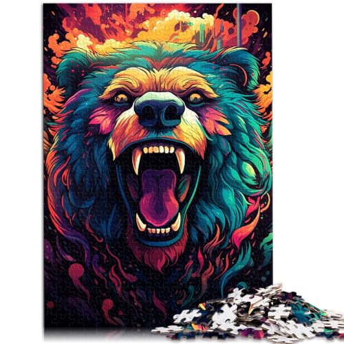 Puzzle Erwachsene, gewalttätiger Kriegerbär, Puzzle Erwachsene, 2000 Teile, 27.56 in x39.37 in, Graukarten-Puzzles Erwachsene, Kinder ab 14 Jahren, Lernspiele Erwachsene und Kinder von SYUNFEI