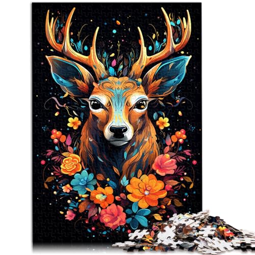 Puzzle Feuertier Ziege 1000 Teile Puzzle Erwachsene Puzzles Geschenke 50 x 74,9 cm Holzbrett Puzzles für Erwachsene und Kinder ab 14 Jahren schwierig und herausfordernd von SYUNFEI