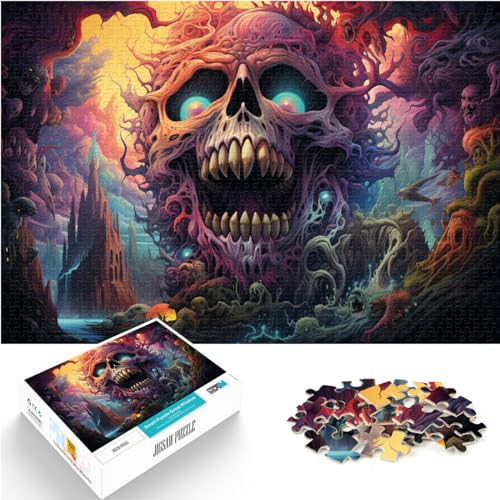 Puzzle-Geschenk, Fantasie-Farbdämon, 1000 Teile, Puzzle-Geschenke, Holz-Puzzle-Spielzeug, jedes Teil ist einzigartig – anspruchsvolles, lustiges Spiel für ganze Familie (50 x 75 cm) von SYUNFEI