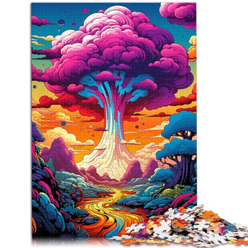 Puzzle-Geschenk, Fantasie-Farbexplosion, Puzzle für Erwachsene, 1000 Teile, Holzpuzzle, Lernspiel, Herausforderungsspielzeug, Stressabbau (50 x 75 cm) von SYUNFEI