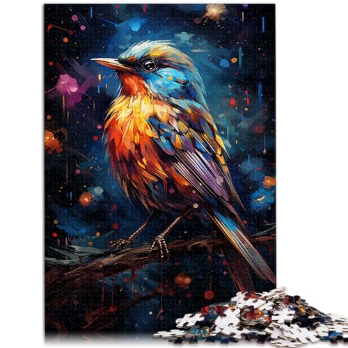 Puzzle-Geschenk, Malerei, Kunst, Spatz für Erwachsene, 300-teiliges Puzzle, Holzpuzzle, Lernpuzzle, schwierig und herausfordernd (26 x 38 cm) von SYUNFEI