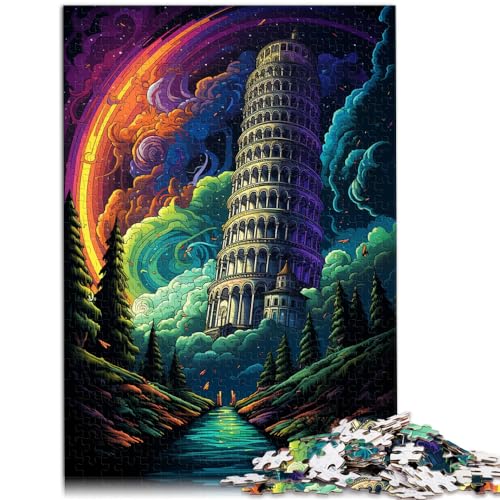Puzzle-Geschenk, Schiefer Turm von Pisa, Italien, 1000-teiliges Puzzle für Erwachsene, Holzpuzzle – anspruchsvolles Spiel, Denkspiel (50 x 75 cm) von SYUNFEI