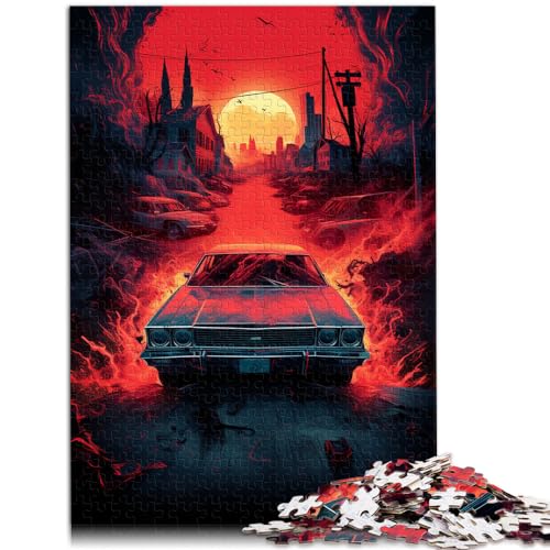 Puzzle-Geschenk, Supernatural-Auto, 1000 Teile, Puzzle für Erwachsene, Holzpuzzle-Spielspielzeug für die Familie, Puzzle-Geschenk, Heimdekoration, Puzzle (50 x 75 cm) von SYUNFEI