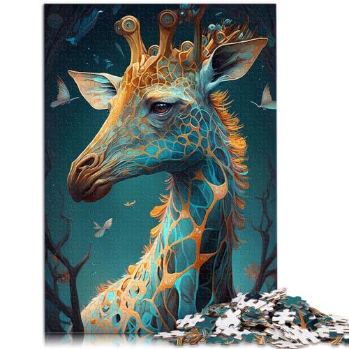 Puzzle-Geschenk, Verzaubertes Königreich, Giraffe, 1000 Teile, Puzzle Erwachsene, Entspannungspuzzle, Spiele, Denksportaufgaben, einzigartige Heimdekoration Geschenke (50 x 75 cm) von SYUNFEI