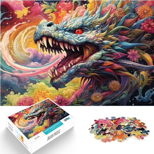 Puzzle-Geschenk „Drache im Universum“ Puzzle für Erwachsene 1000 Teile Holzpuzzle Entspannungspuzzle Spiele-Denkspiel Puzzle zum Stressabbau (50x75cm) von SYUNFEI