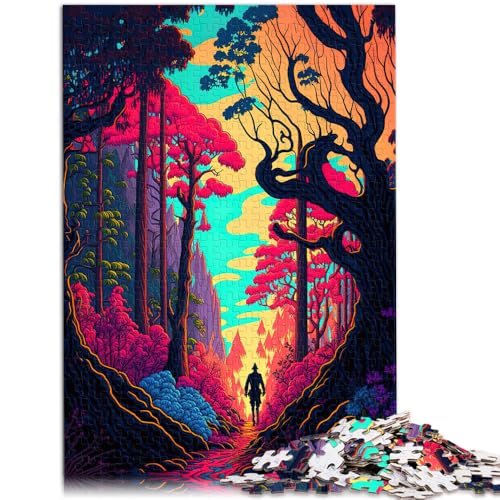 Puzzle-Geschenk Neonlandschaft für Erwachsene, 1000 Teile, 38x52 cm, Kartonpuzzle für Erwachsene und Kinder ab 14 Jahren, Spielzeug, Denkspiel von SYUNFEI