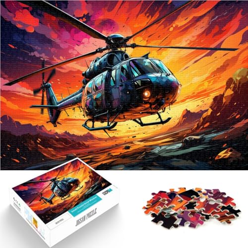 Puzzle Hubschrauber, 2000 Teile Puzzle für Erwachsene, 27.56 in x39.37 in, Graukartenpuzzle für Erwachsene und Kinder ab 14 Jahren, Geschenk für Erwachsene und Kinder von SYUNFEI