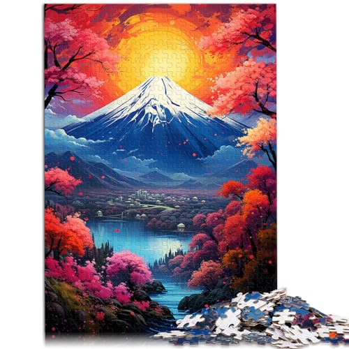 Puzzle-Landschaft des Fuji in Japan, Puzzle für Erwachsene, 500 Teile, Holzpuzzle, Spielspielzeug für die Familie, Puzzle, Geschenk für und (38 x 52 cm) von SYUNFEI