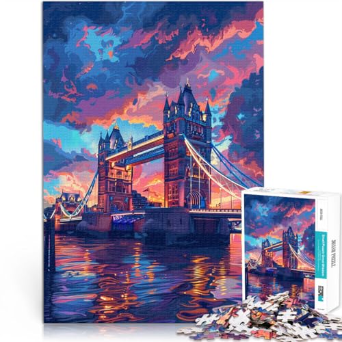 Puzzle London Tower Bridge, 1000 Teile,26x38cm, Papppuzzle für Erwachsene und Kinder ab 14 Jahren, zum Stressabbau, schwierige Herausforderung von SYUNFEI