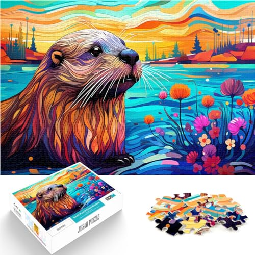 Puzzle Otter, 1000 Teile, Puzzle für Erwachsene, 38x52 cm, Kartonpuzzle, geeignet für Erwachsene und Kinder ab 14 Jahren, pädagogische Herausforderung von SYUNFEI