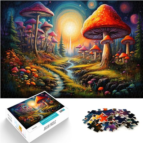 Puzzle Pilzwelt 1000 Teile Puzzle Erwachsene Holzpuzzle Spielspielzeug Familienpuzzle Geschenk Familienaktivität Puzzle Lernspiele （50x75cm） von SYUNFEI