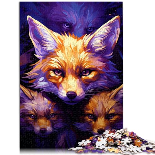 Puzzle Puzzle Tierfüchse Puzzle für Erwachsene 1000 Teile Holzpuzzle Entspannungspuzzle Spiele-Denkspiel Tolles Geschenk für | Spiele （50x75cm） von SYUNFEI