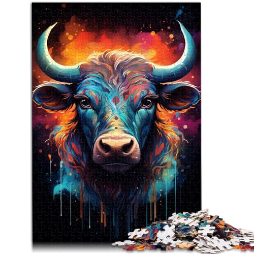 Puzzle Regenbogenkuh, 1000 Teile, 50 x 75 cm, Holzbrettpuzzle für Erwachsene und Kinder ab 14 Jahren, interessante Puzzles zur Stressreduzierung Puzzle Regenbogenkuh, 1000 Teile, 50 x 75 cm, Holzbrettpuzzle für Erwachsene und Kinder ab 14 Jahren, interessante Puzzles zur Stressreduzierung von SYUNFEI