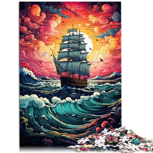 Puzzle-Spiele, farbenfrohe psychedelische Seereise, 1000 Teile, Puzzle aus Holz, entspannende Puzzle-Spiele, ganze Familie (50 x 75 cm) von SYUNFEI
