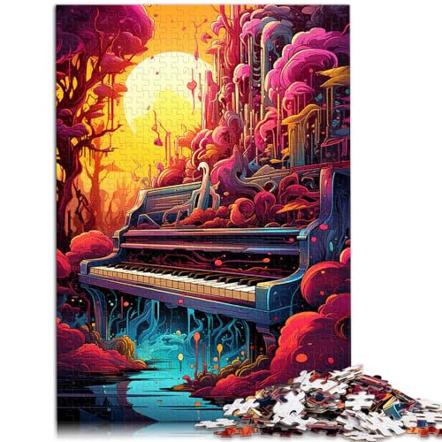Puzzle-Spiele, farbenfrohes Kunst-Piano-Puzzle für Erwachsene, 1000 Teile, Holzpuzzle, Denksportaufgaben, ganze Familie (50 x 75 cm) von SYUNFEI