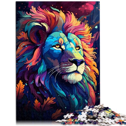 Puzzle-Spiele, mystisches Gemälde, Löwen-Puzzle für Erwachsene, 1000-teiliges Puzzle, Holzpuzzle, pädagogische Herausforderung, einzigartiges Herausforderungsspiel (50 x 75 cm) von SYUNFEI