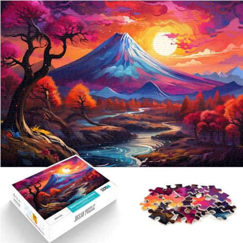 Puzzle-Spiele Fantasie-Berg Fuji in Asien 1000-Teile Puzzle Holzpuzzle Entspannungs-Puzzle-Spiele-Denkspiel Staycation Zeit totschlagen (50x75cm) von SYUNFEI
