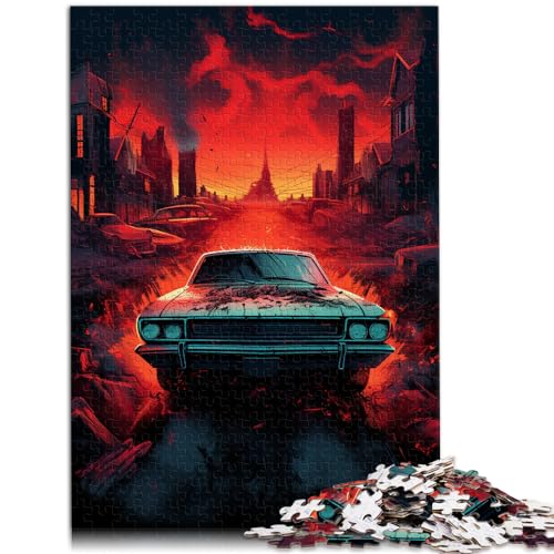 Puzzle Supernatural Auto 1000 Puzzles für Erwachsene Holzpuzzlespiele Spielzeug Geschenk Spaß für zu Hause Aktivitäten Geburtstagsgeschenk Reisegeschenke (50x75cm) von SYUNFEI