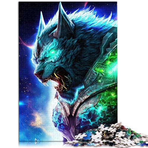 Puzzle für Cosmic Warrior Wolfa, 1000-teiliges Puzzle für Erwachsene, Holzpuzzle, einfache Puzzles, Geburtstagsgeschenk, Geschenke für oder, Wandkunst (50 x 75 cm) von SYUNFEI