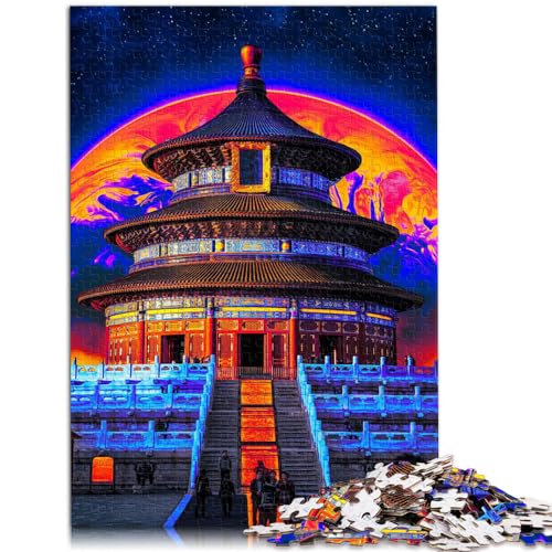 Puzzle für Dreamscape-Puzzle, 1000 Teile, Holzpuzzle, Lernpuzzle mit vollständig ineinander greifenden und zufällig geformten Teilen (50 x 75 cm) von SYUNFEI