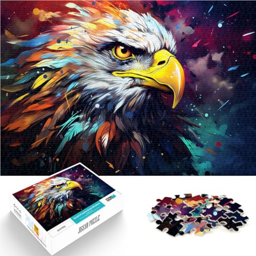 Puzzle für Erwachsene, Adler, Puzzle für Erwachsene, 1000 Teile, 50 x 75 cm, Holzbrettpuzzle für Erwachsene und Kinder ab 14 Jahren, Denkspiel von SYUNFEI