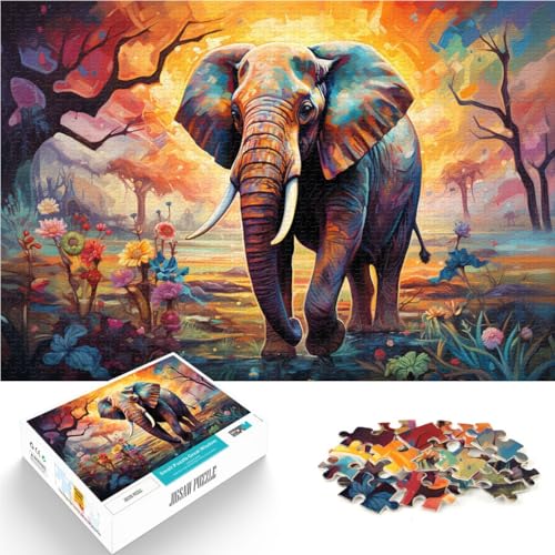 Puzzle für Erwachsene, Elefant, Puzzle für Erwachsene, 1000 Teile, 50 x 75 cm, Holzbrettpuzzle, geeignet für Erwachsene und Jugendliche ab 14 Jahren, tolles Geschenk für Erwachsene und Kinder Puzzle für Erwachsene, Elefant, Puzzle für Erwachsene, 1000 Teile, 50 x 75 cm, Holzbrettpuzzle, geeignet für Erwachsene und Jugendliche ab 14 Jahren, tolles Geschenk für Erwachsene und Kinder von SYUNFEI