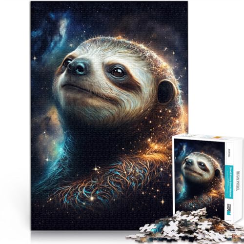 Puzzle für Erwachsene, Faultier, 1000 Teile,26x38cm, Kartonpuzzle, geeignet für Erwachsene und Kinder ab 14 Jahren, Spielspielzeug für Erwachsene, Familienpuzzle, Geschenk von SYUNFEI