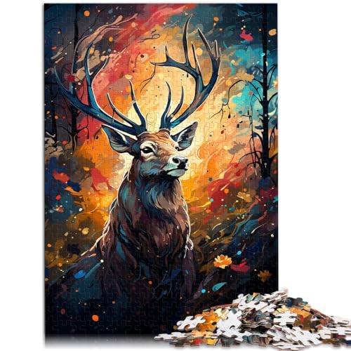 Puzzle für Erwachsene, 1000 Teile, Sternenhimmel, Farbmalerei, Hirsch, anspruchsvolles Spiel, Puzzle, 19,7 x 29,5 Zoll, Weihnachts Geschenke Puzzle für Erwachsene, 1000 Teile, Sternenhimmel, Farbmalerei, Hirsch, anspruchsvolles Spiel, Puzzle, 19,7 x 29,5 Zoll, Weihnachts Geschenke von SYUNFEI