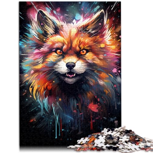 Puzzle für Erwachsene, Malerei, Kunst, Fuchspuzzles für Erwachsene, 1000 Teile, 50 x 74,9 cm, Holzbrett-Puzzles für Erwachsene und Kinder, Denksport-Puzzles für Erwachsene von SYUNFEI