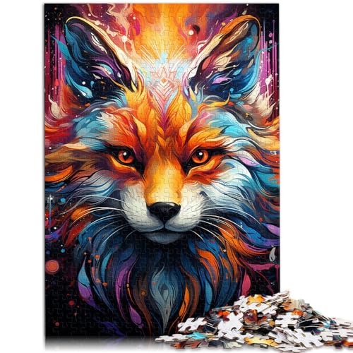 Puzzle für Erwachsene, Puzzle, Malen von Fuchs, Tiere, Puzzles für Erwachsene, 1000 Teile, 38 x 52 cm, Karton-Puzzles, Lernpuzzle von SYUNFEI