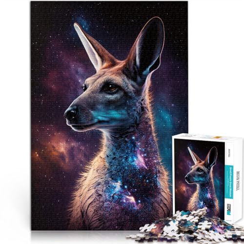 Puzzle für Erwachsene, Tier-Känguru-Puzzle, 1000 Teile,26x38cm, Papppuzzle für Erwachsene und Kinder ab 14 Jahren, Geschenke für Freunde und Familie von SYUNFEI