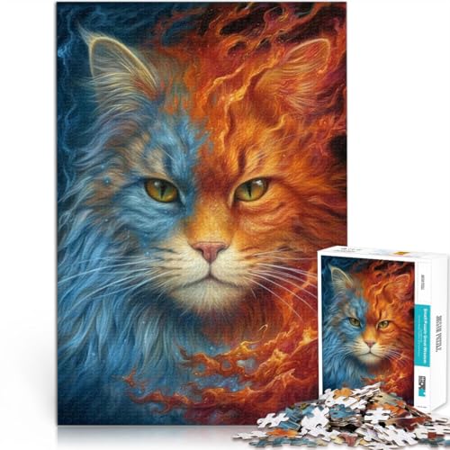 Puzzle für Erwachsene, Tierkatze, farbenfrohes, lustiges Puzzle für Erwachsene, 1000 Teile, 38x52 cm, Papppuzzle, Geburtstagsgeschenk, Geschenke für Erwachsene Puzzle für Erwachsene, Tierkatze, farbenfrohes, lustiges Puzzle für Erwachsene, 1000 Teile, 38x52 cm, Papppuzzle, Geburtstagsgeschenk, Geschenke für Erwachsene von SYUNFEI