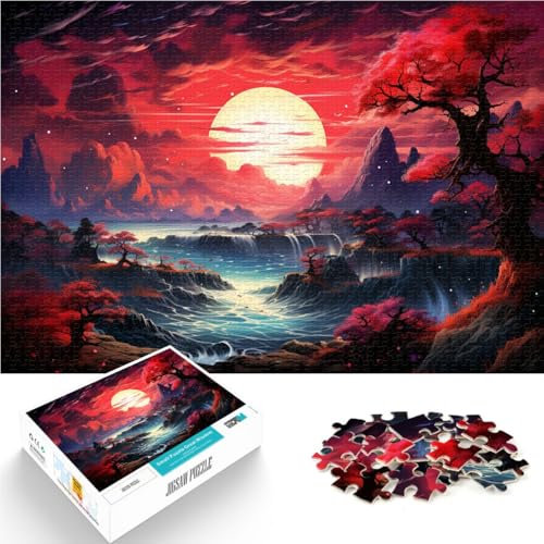 Puzzle für Erwachsene, japanische Sonnenuntergangslandschaft, 1000-teiliges Puzzle für Erwachsene, 50 x 74,9 cm, Holzbrett-Puzzles für Erwachsene, Familie, gutes Geschenk für Erwachsene und Kinder Puzzle für Erwachsene, japanische Sonnenuntergangslandschaft, 1000-teiliges Puzzle für Erwachsene, 50 x 74,9 cm, Holzbrett-Puzzles für Erwachsene, Familie, gutes Geschenk für Erwachsene und Kinder von SYUNFEI