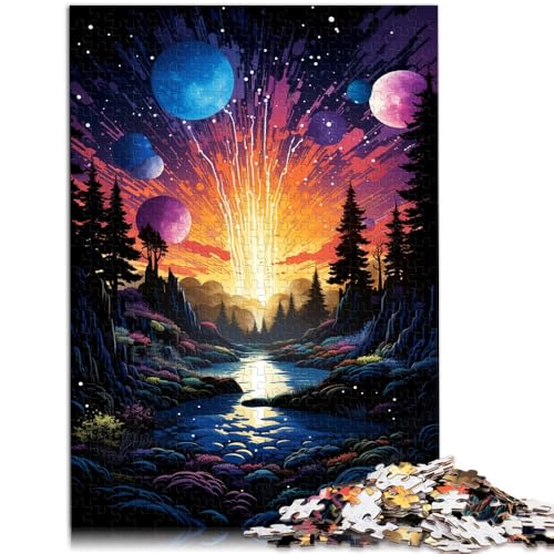 Puzzle für Erwachsene und Kinder, Fantastische Landschaft, Puzzle für Erwachsene und Kinder, 2000 Teile, 70 x 100 cm, graue Kartenpuzzles, Lernspiele, DIY-Spielzeug von SYUNFEI