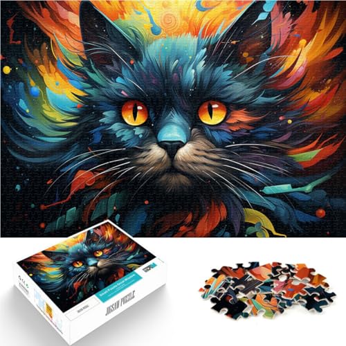 Puzzle für Erwachsene, 1000 Teile, Schwarze Katze, das Puzzle, 19,7 x 29,5 Zoll, Weihnachtspuzzle, Geschenke für Teenager ab 14 Jahren Puzzle für Erwachsene, 1000 Teile, Schwarze Katze, das Puzzle, 19,7 x 29,5 Zoll, Weihnachtspuzzle, Geschenke für Teenager ab 14 Jahren von SYUNFEI