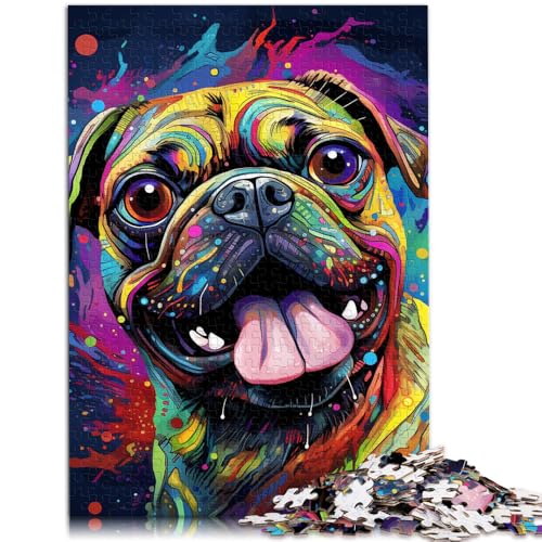 Puzzle für Erwachsene und Kinder, Tier, Bunte Hunde, Puzzle, 2000 Teile, 70 x 100 cm, graue Kartenpuzzles für Erwachsene und Kinder, Weihnachtspuzzle, Geschenke für Frauen von SYUNFEI